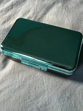 Light Blue Metallic Hard Pencil Case